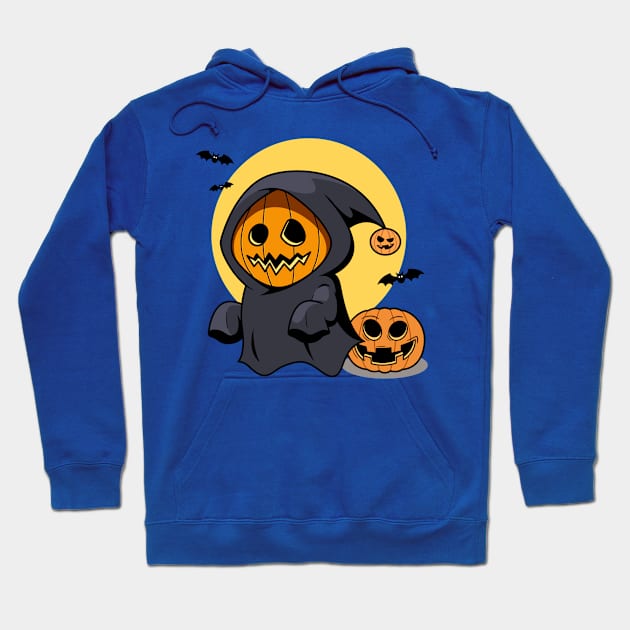 Halloween Grim Reaper Pumpkin Hoodie by YousifAzeez